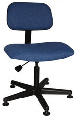 Bevco - Ergonomic Pneumatic Chair - Cloth Seat, Royal Blue - Exact Industrial Supply