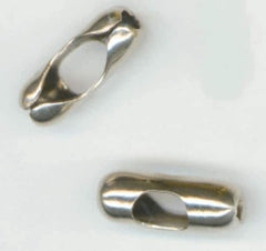 Made in USA - 11/16 Inch Long Nickel Plated Brass Connector - For Trade Size Number 13 Ball Chains - Exact Industrial Supply