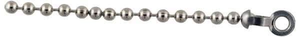 Made in USA - 11/16 Inch Long Stainless Steel End Coupling - For Trade Size Number 13 Ball Chains - Exact Industrial Supply