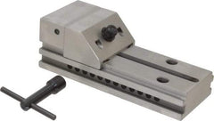 Starrett - 3" Jaw Width, 4" Jaw Opening Capacity, 1-1/4" Jaw Height, Toolmaker's Vise - Flat Jaw, 0.005mm Parallelism, 0.0051mm Squareness, 7-1/2" OAL x 2-1/2" OAH - Exact Industrial Supply