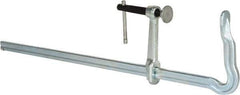 Bessey - 4-3/4" Deep Throat, 24" Max Capacity, Bend Sliding Arm Clamp - 1,100 Lb Clamping Pressure, 0.7" Spindle Diam - Exact Industrial Supply