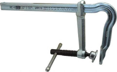 Bessey - 4" Deep Throat, 8" Max Capacity, Bend Sliding Arm Clamp - 770 Lb Clamping Pressure, 5/8" Spindle Diam - Exact Industrial Supply