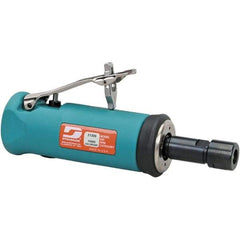 Dynabrade - 1/4" Collet, Straight Handle, Air Straight Die Grinder - 15,000 RPM, Front Exhaust, 24 CFM, 0.5 hp, 90 psi, 1/4 NPT Inlet - Exact Industrial Supply