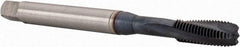 Emuge - 1/4-28 UNF 3 Flute 3B Modified Bottoming Spiral Flute Tap - High Speed Steel, TiCN Finish, Right Hand Flute, Right Hand Thread - Exact Industrial Supply
