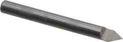 Accupro - 60° Incl Angle, 5/32" Shank Diam, 1-1/2" OAL, 5/32" Cut Diam, Conical Engraving Cutter - 3/16" LOC, 1 Flute, Right Hand Cut, Micrograin Solid Carbide, Uncoated - Exact Industrial Supply