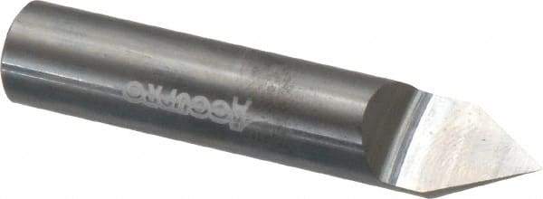 Accupro - 60° Incl Angle, 3/8" Shank Diam, 2" OAL, 3/8" Cut Diam, Conical Engraving Cutter - 1/2" LOC, 1 Flute, Right Hand Cut, Micrograin Solid Carbide, Uncoated - Exact Industrial Supply