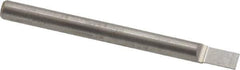 Accupro - 1/8" Shank Diam, 1-1/2" OAL, 1/8" Cut Diam, Square Engraving Cutter - 3/16" LOC, 1/8" Tip Diam, 1 Flute, Right Hand Cut, Micrograin Solid Carbide, Uncoated - Exact Industrial Supply