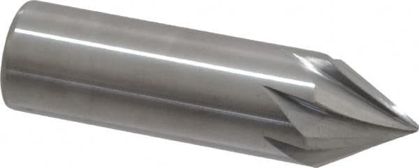 Made in USA - 1/2" Shank Diam, 7 Flute 60° Solid Carbide Countersink - Exact Industrial Supply