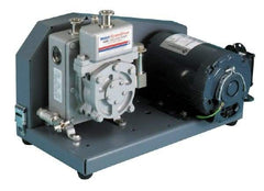 Welch Vacuum - 1/3 hp Rotary Vane Vaccum Pump - 115 Volts, 0.9 CFM, 18" Long x 9" Wide x 13" High - Exact Industrial Supply