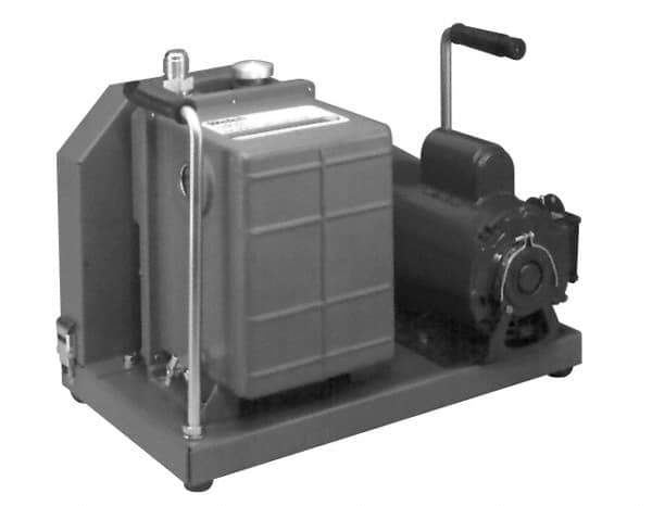 Welch Vacuum - 1 hp Rotary Vane Vaccum Pump - 115/230 Volts, 10.6 CFM, 20" Long x 14.1" Wide x 15.4" High - Exact Industrial Supply