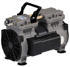 Welch Vacuum - 1/3 hp Rotary Vane Vaccum Pump - 115 Volts, 7.1 CFM, 11.1" Long x 9.2" Wide x 11" High - Exact Industrial Supply
