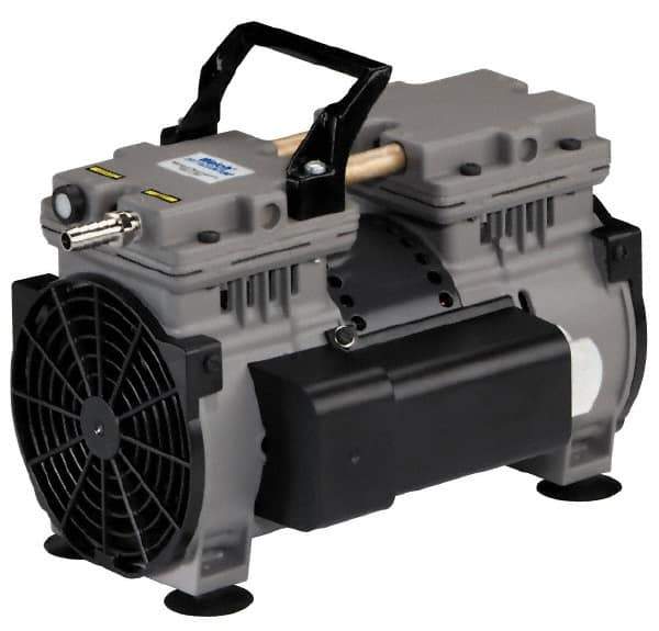 Welch Vacuum - 1/3 hp Rotary Vane Vaccum Pump - 115 Volts, 2.3 CFM, 11.7" Long x 7.2" Wide x 9-1/2" High - Exact Industrial Supply