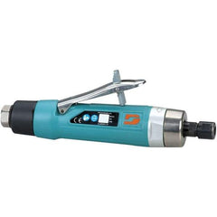 Dynabrade - 1/4" Collet, Straight Handle, Air Straight Die Grinder - 12,000 RPM, Rear Exhaust, 37 CFM, 1 hp, 90 psi, 3/8 NPT Inlet - Exact Industrial Supply