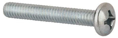 Value Collection - #12-24 UNC, 1-1/2" Length Under Head Phillips Drive Machine Screw - Pan Head, Grade 2 Steel, Zinc-Plated Finish, Without Washer - Exact Industrial Supply