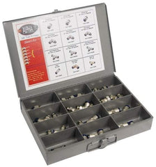 Alpha Technologies - 36 Piece, Swift Fit Push In Fitting Metric Kit - 1/8 to 3/8" Thread, 10mm Tube - Exact Industrial Supply