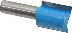 ROMAN CARBIDE - 1" Diam, 1/2" Shank Diam, 1-1/8" Length of Cut, 2 Flute Straight Router Bit - 2-5/8" Overall Length, Carbide Tipped - Exact Industrial Supply