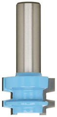 ROMAN CARBIDE - 1-1/16" Cut Diam, 3/4" Length of Cut, 2 Flute, Drawer Lock, Edge Profile Router Bit - Carbide-Tipped, 1/2" Shank Diam, 1-1/2" Shank Length, 2-1/4" OAL, Uncoated - Exact Industrial Supply