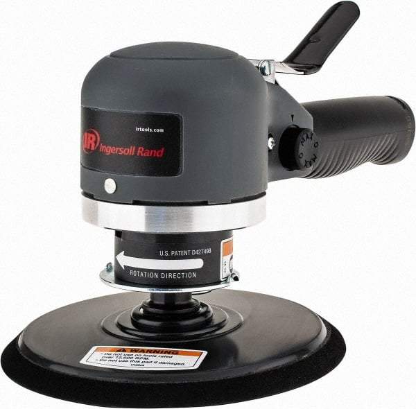Ingersoll-Rand - 12,000 OPM, 16.98 CFM Air Consumption, Palm Air Orbital Sander - Round Pad, 1/4 NPT Inlet - Exact Industrial Supply