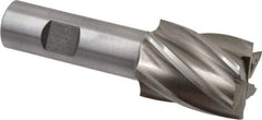 Interstate - 1-3/16", 1-1/2" LOC, 3/4" Shank Diam, 3-7/8" OAL, 6 Flute, Cobalt Square End Mill - Single End, Uncoated, Spiral Flute, 30° Helix, Centercutting, Right Hand Cut, Right Hand Flute - Exact Industrial Supply