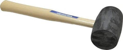 Vaughan Bushnell - 1-1/4 Lb Head Rubber Mallet - 10-5/8" OAL, Wood Handle - Exact Industrial Supply