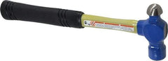 Vaughan Bushnell - 3/4 Lb Head Ball Pein Hammer - Fiberglass Handle, 13" OAL, Fiberglass with Cushion Grip - Exact Industrial Supply