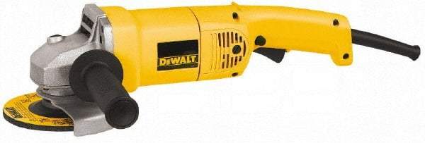 DeWALT - 5" Wheel Diam, 10,000 RPM, Corded Angle & Disc Grinder - 5/8-11 Spindle, 12 Amps - Exact Industrial Supply