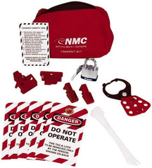 NMC - 20 Piece Electrical Lockout Kit - Keyed Differently, Comes in Pouch - Exact Industrial Supply