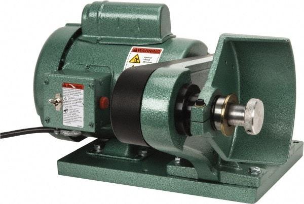 Burr King - 6" Wheel Diam x 1 & 2" Wheel Width, 3/4 hp Deburring/Polishing Grinder - 5/8" Arbor Hole Diam, 1 Phase, 120 Volts - Exact Industrial Supply