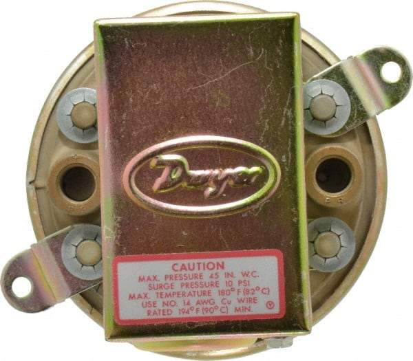 Dwyer - Low Differential Pressure Switch - 1/8 Inch Thread, 10 Maximum PSI, Low Differential Pressure Switches - Exact Industrial Supply