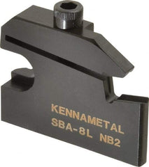 Kennametal - Left Hand, 0.315" Insert Width, 1 Inch Max Depth of Cut, Indexable Cutoff and Grooving Support Blade - SBA8L - Exact Industrial Supply