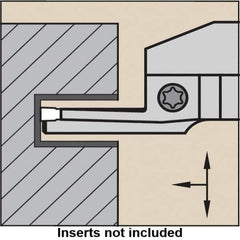 Kennametal - 2mm Groove Width, 12mm Max Depth of Cut, Right Hand Cut, A4M-B Indexable Grooving Blade - 2 Seat Size, Series A4 - Exact Industrial Supply