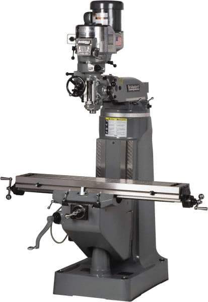 Bridgeport - 42" X-Axis Travel, 9" Z-Axis Travel, DRO System - Calculator Function - Exact Industrial Supply