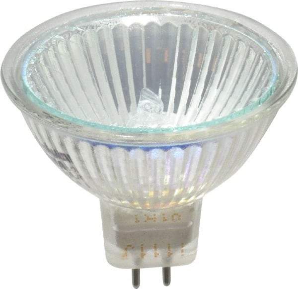 Value Collection - 50 Watt, 12 Volt, Halogen Miniature & Specialty MR16 Lamp - 2 Pin Base, 50 to 749 Equivalent Range, Warm (1,000 to 3,000), 1-7/8" OAL - Exact Industrial Supply