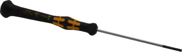 Wera - Electronic/Electrostatic Slotted Screwdriver - Round Shank, Ergonomic Handle - Exact Industrial Supply