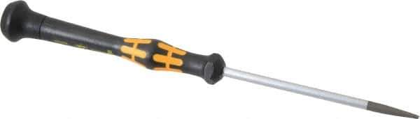 Wera - Electronic/Electrostatic Slotted Screwdriver - Round Shank, Ergonomic Handle - Exact Industrial Supply