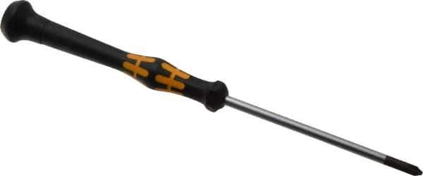 Wera - #1, 6-7/8" OAL, Electronic/Electrostatic Phillips Screwdriver - 3-1/8" Blade Length, Round Shank, Ergonomic Handle - Exact Industrial Supply