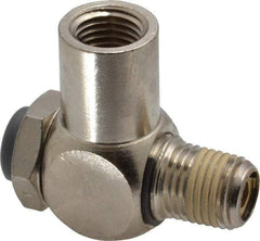 Norgren - 1/4" Female NPT x 1/4" Male NPT Tamper Resistant Flow Control Valve - 5 to 150 psi, Needle Valve & Brass Material - Exact Industrial Supply