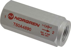 Norgren - 1/2" NPT Low Flow Air Fuse - 0 to 232 psi, Shutoff Valve & Aluminum Material - Exact Industrial Supply