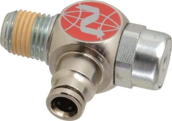 Norgren - 1/4" Tube x 1/4" NPTF Pilot Operated Check Valve - 15 to 150 psi & Brass Material - Exact Industrial Supply