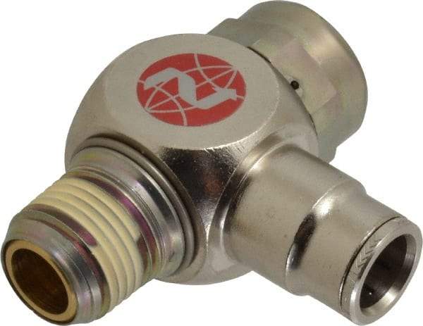 Norgren - 1/2" Tube x 1/2" NPTF Pilot Operated Check Valve - 15 to 150 psi & Brass Material - Exact Industrial Supply
