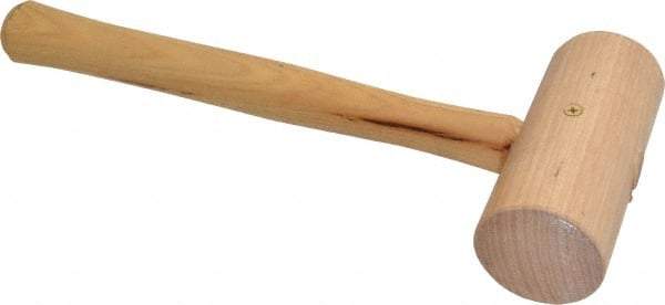 Garland - 1-1/4 Lb Head Wooden Mallet - 13-1/2" Long Wood Handle - Exact Industrial Supply