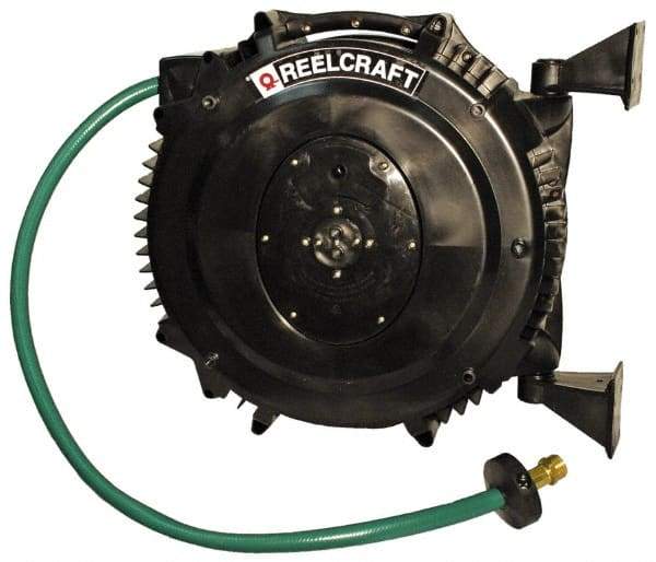 Reelcraft - 50' Spring Retractable Hose Reel - 125 psi, Hose Included - Exact Industrial Supply