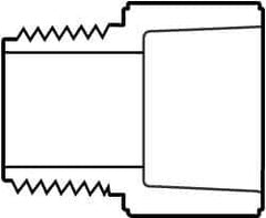 Value Collection - 8" PVC Plastic Pipe Male Adapter - Schedule 40, MIPT x Slip End Connections - Exact Industrial Supply