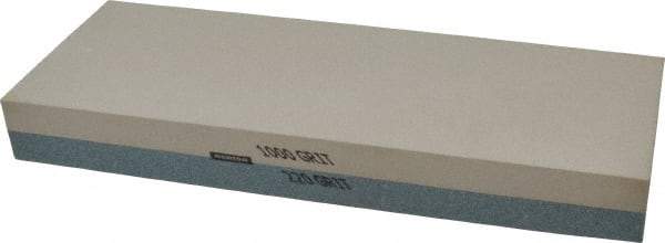 Norton - 8" Long x 3" Wide x 1" Thick, Sharpening Stone - Rectangle, 220/1000 Grit, Very Fine, Ultra Fine Grade - Exact Industrial Supply