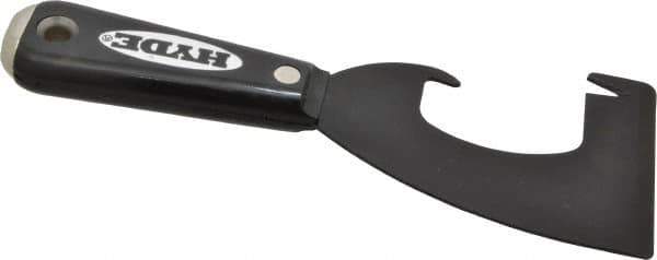 Hyde Tools - Stiff Carbon Steel 1-Edge Scraper - 3" Blade Width x 4-1/2" Blade Length, Nylon Handle - Exact Industrial Supply