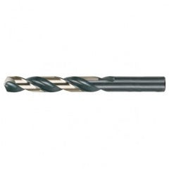 23/64 RHS / RHC HSS 135 Degree Split Point Heavy Duty Jobber Length Drill - Black & Gold - Exact Industrial Supply