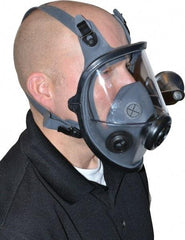 North - Series 5400, Size S Full Face Respirator - 4-Point Suspension, Threaded Connection - Exact Industrial Supply