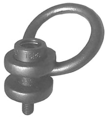 American Drill Bushing - 2,500 Lbs. Load Limit, Alloy Steel Side Pull Hoist Ring - Black Oxide Finish, 5/8-11 Inch Thread Size, 3 Inch Diameter Ring - Exact Industrial Supply