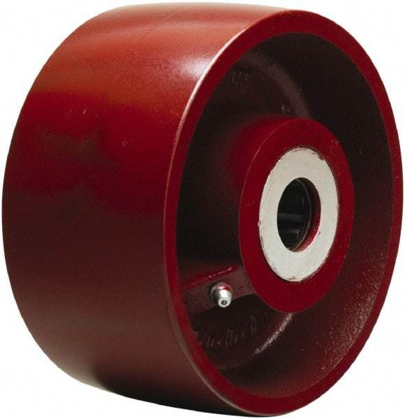 Hamilton - 7 Inch Diameter x 3 Inch Wide, Cast Iron Caster Wheel - 3,000 Lb. Capacity, 3-1/4 Inch Hub Length, 3/4 Inch Axle Diameter, Tapered Roller Bearing - Exact Industrial Supply
