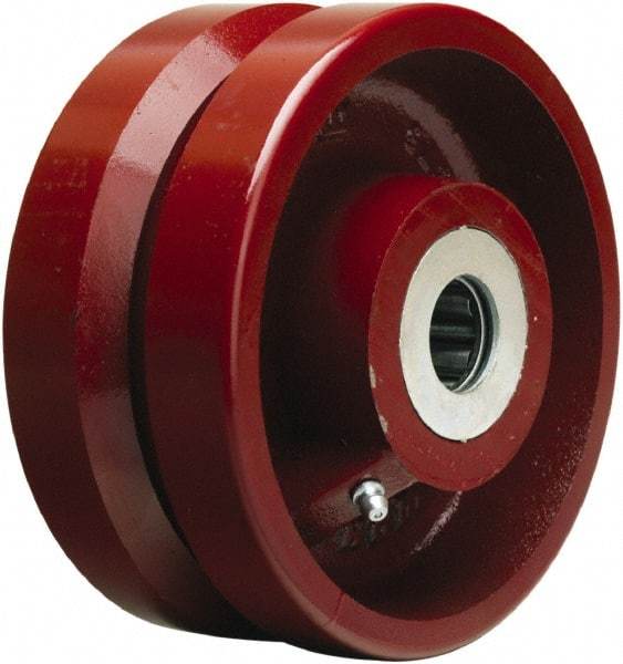 Hamilton - 6 Inch Diameter x 2-3/4 Inch Wide, Cast Iron Caster Wheel - 2,500 Lb. Capacity, 3-1/4 Inch Hub Length, 3/4 Inch Axle Diameter, Tapered Roller Bearing - Exact Industrial Supply